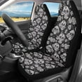 thumbnail image 2 of Yuyamidu Skull Car Seat Covers Waterproof Front Seat Covers Rose Automobile Front Seat Cover Easy to Install Car Interior Automotive Universal Fit Most Cars, 2 of 7