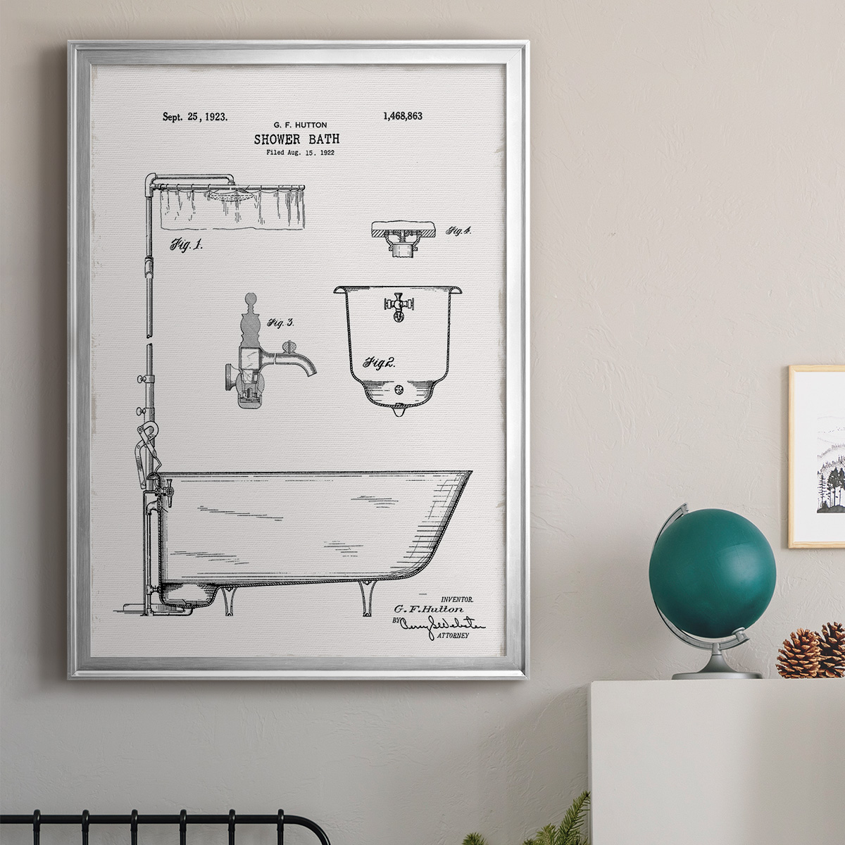 Vintage Bath I Premium Classic Framed Print - Ready to Hang