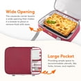 thumbnail image 4 of Lifewit Expandable Insulated Casserole Carrier for Hot or Cold Food, Double Decker Food Bag Lasagna Holder Carry Tote for Potluck Parties/Picnic/Cookouts, Fits 9"x13" Baking Dish, Red, 4 of 9
