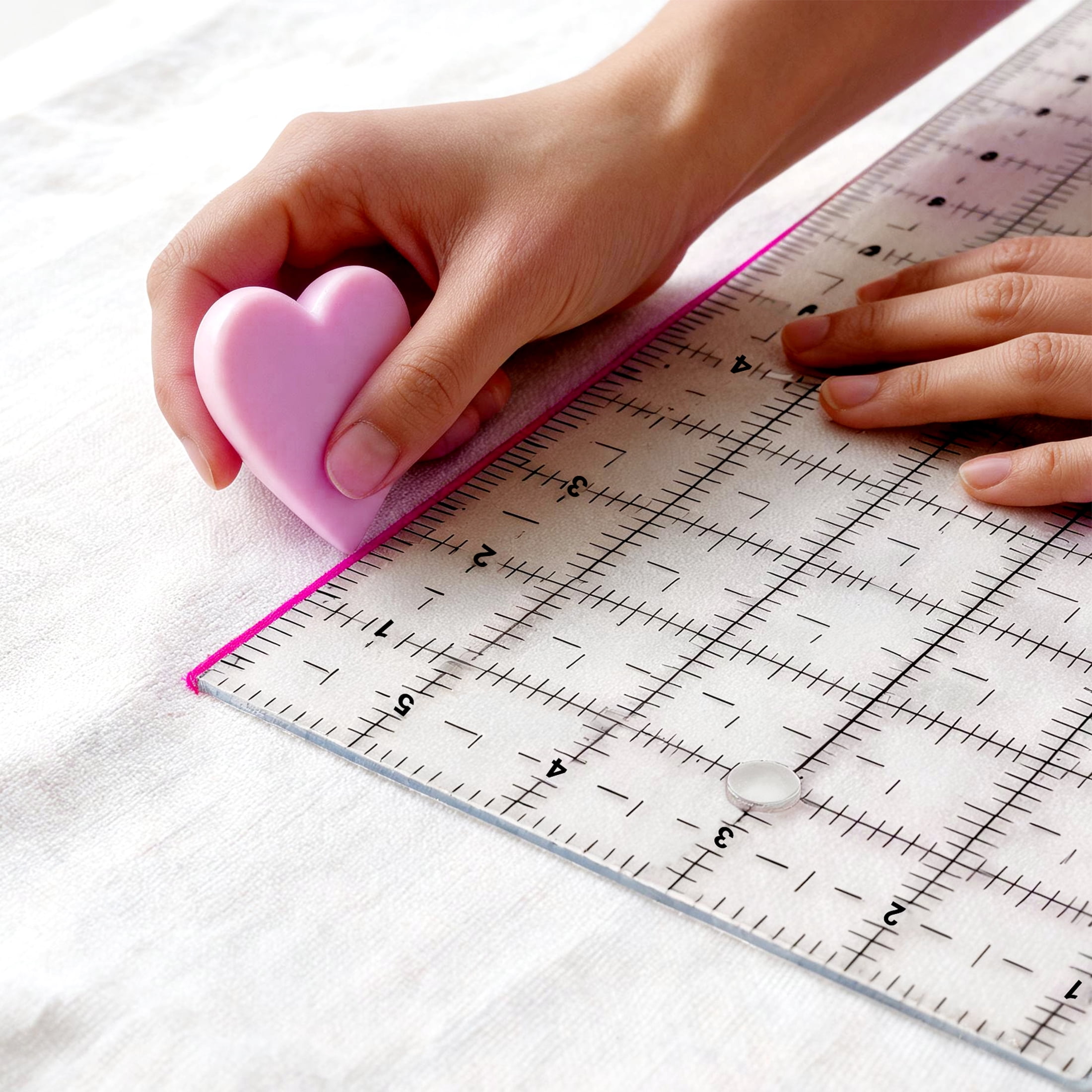 GARITIN Sewing Ruler 6 x 24 Inch, Clear Acrylic Quilting Ruler with Multi Angle Markings for Fabric Cutting DIY Craft