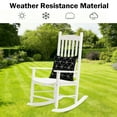 thumbnail image 5 of NiamVelo Outdoor Solid Hardwood Porch Rocking Chair 243 lbs Capacity for Home Garden, White, 5 of 11