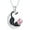 October, variant on Black Cat Birthstone Necklace Cat on Moon Pendant Necklace Jewelry Gift for Women