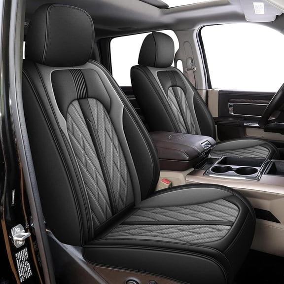 HQBQBUG Full Set 5-Seats Seat Covers Custom Fit for Dodge RAM 1500 2002-2024 2025 2026: Compatible with RAM 1500 2500 3500 Car Seat Cover Truck Pickup Crew Double Quad Cab (Flat Bench)