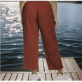 thumbnail image 2 of Jessica Simpson Women's Casual Flat Front Wide-Leg Ankle Pant, Red 1-Pack, 2 of 4