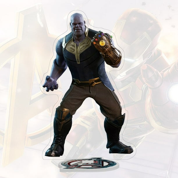 LLavero de Los Vengadores de Marvel Legends, nuevo llavero de Deadpool Capitán América, Thanos Groot, decoración acrílica, regalos de juguetes para niños Gong Bohan LED