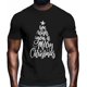 thumbnail image 2 of Camisetas informales de manga corta con diseño abstracto de árbol de Navidad para hombre, 2 of 8