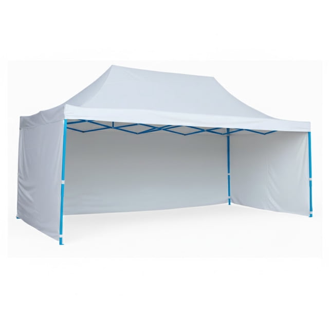 Ilios Innova | Toldo Plegable Blanco 3x4.5 con Paredes Laterales, Impermeable y Resistente al Calor, Velcro de Ajuste, Ideal para Exterior.