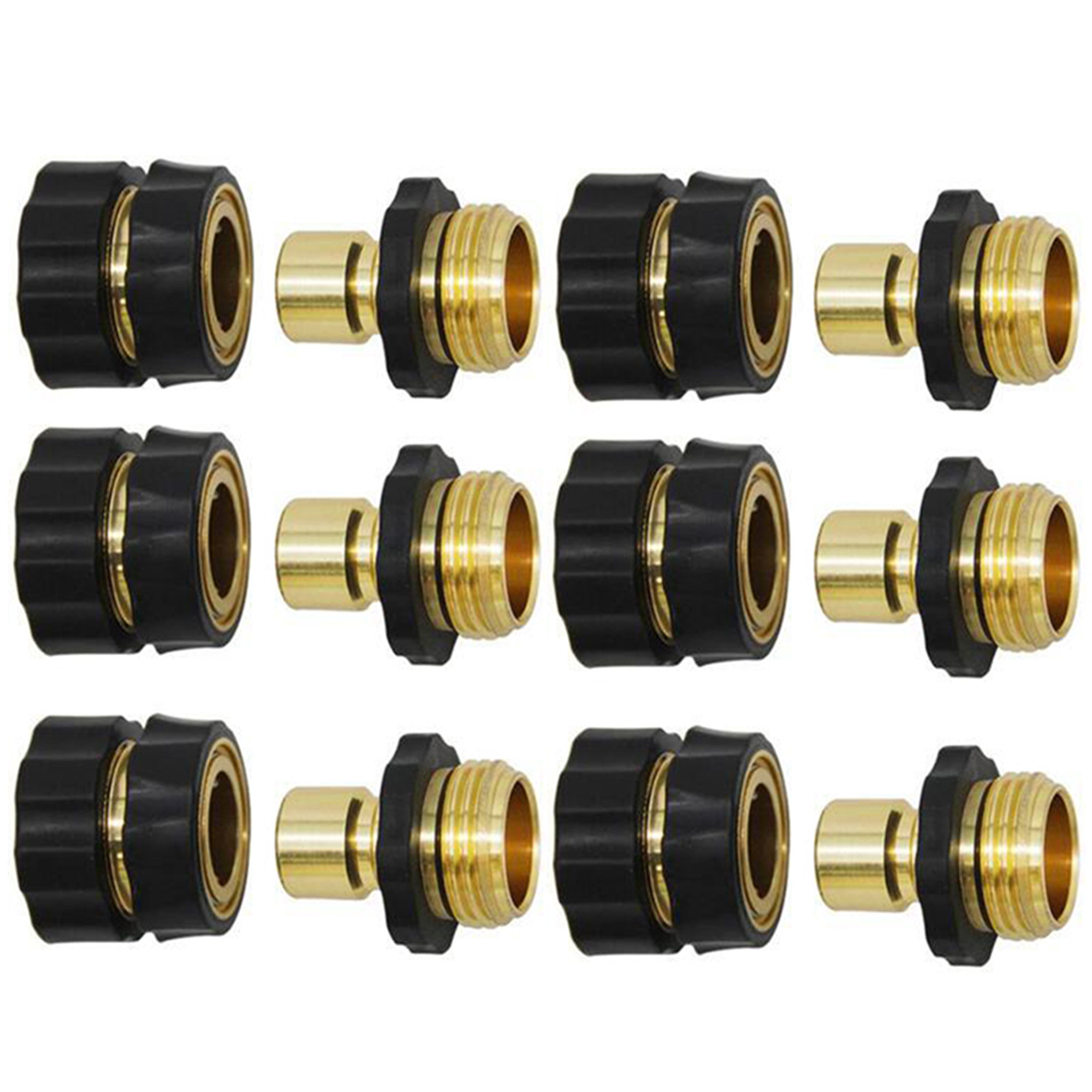Elbourn 3/4" Garden Hose Connector, Set of 6 Garden Hose Quick Connect