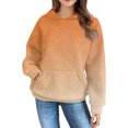 thumbnail image 5 of Mercatoo Oversized Hoodies for Girls 1affle Cotton Pullover Long Sleeve Hooded Sweatshirt Kids Casual Loose Spring Tops Sweaters, 5 of 7