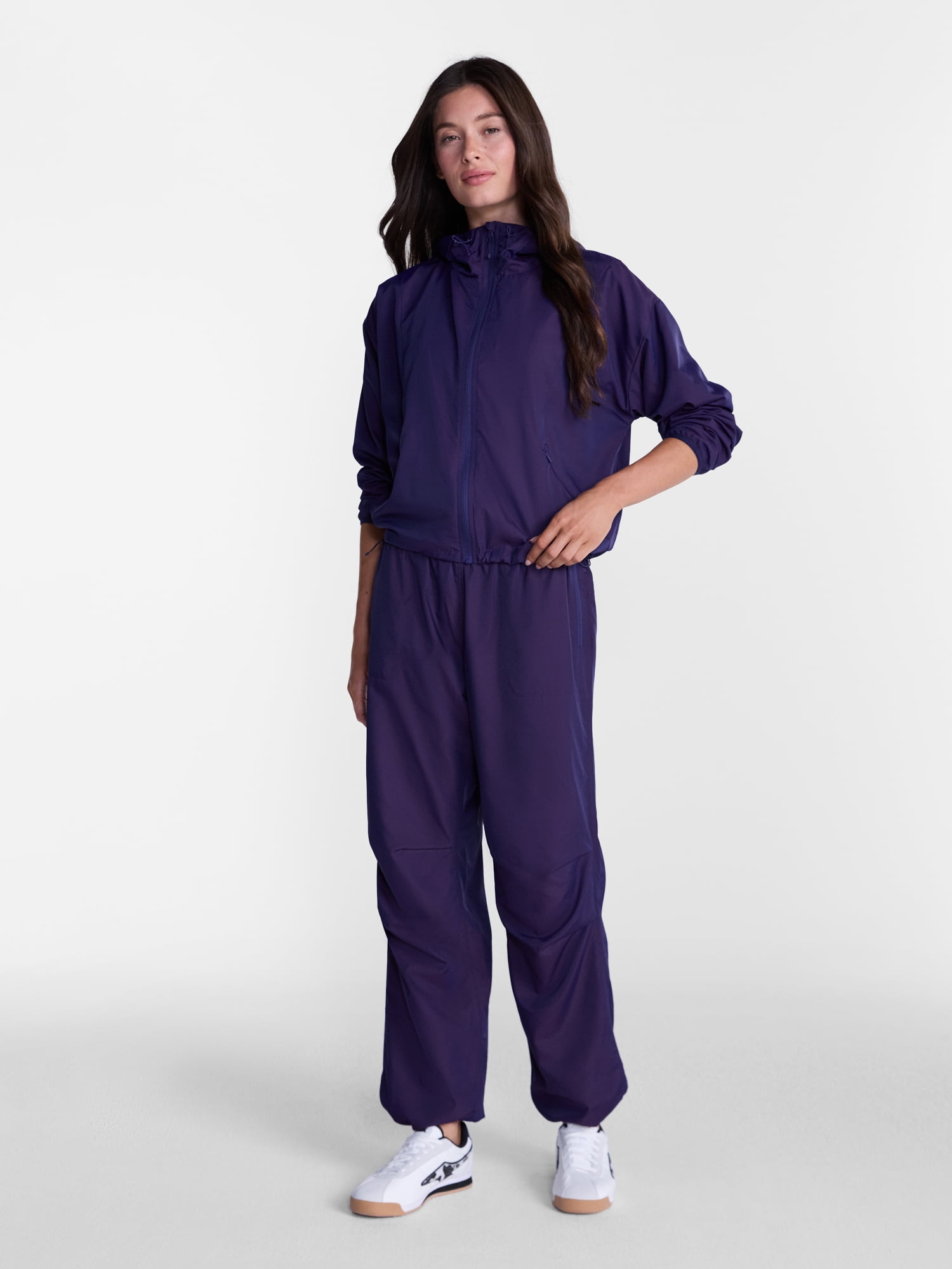 Avia Women's Iridescent Zip Front Jacket with Hood, Sizes XS-XXXL