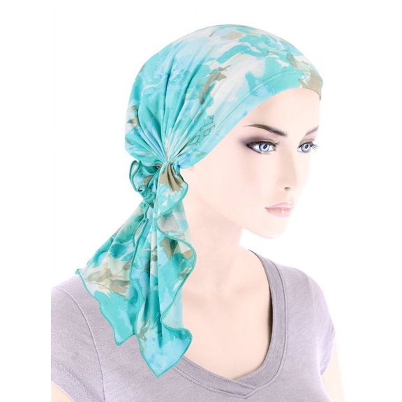 The Bella Scarf Green Water Floral
