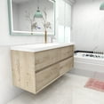 thumbnail image 4 of MEBO BATH Selina 60" Wall Mounted Vanity with Single Sink on the Right - 60 Light Oak Matte, 4 of 4