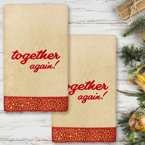 Linum Home Textiles Traditional Turkish Cotton Hand Towels, Sand Beige(2 Pieces)