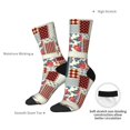 thumbnail image 6 of Honeii Patchwork In Country Style Print Adult Socks,Crew Socks,Casual Calf Socks,Daily Wear Socks for Men & Women, Perfect for Sports, Casual and Everyday Use, 6 of 6