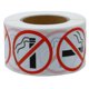 thumbnail image 3 of 500pcs/roll No Smoking Logo Sign Restaurant Bus Shop Round Warning Stickers, 3 of 4