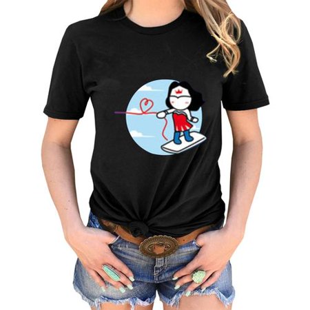 Fancyleo Couple Graphic T Shirts Casual Short Sleeve Solid Color Tee Shirts For Lovers Best Present For Your