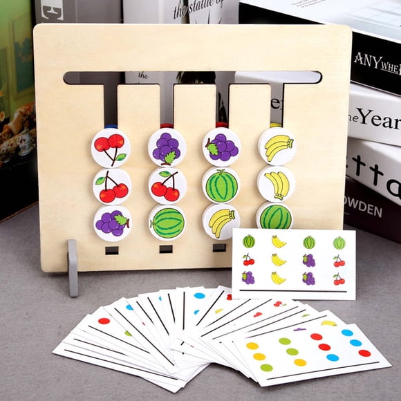RXIRUCGD Toys Children's Baby Wooden Learning Color Matching Educational Toy Montessori