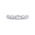 thumbnail image 2 of Diamond Princess 10kt White Gold Womens Round Diamond Fashion Braid Band Ring 1/10 Cttw, 2 of 4