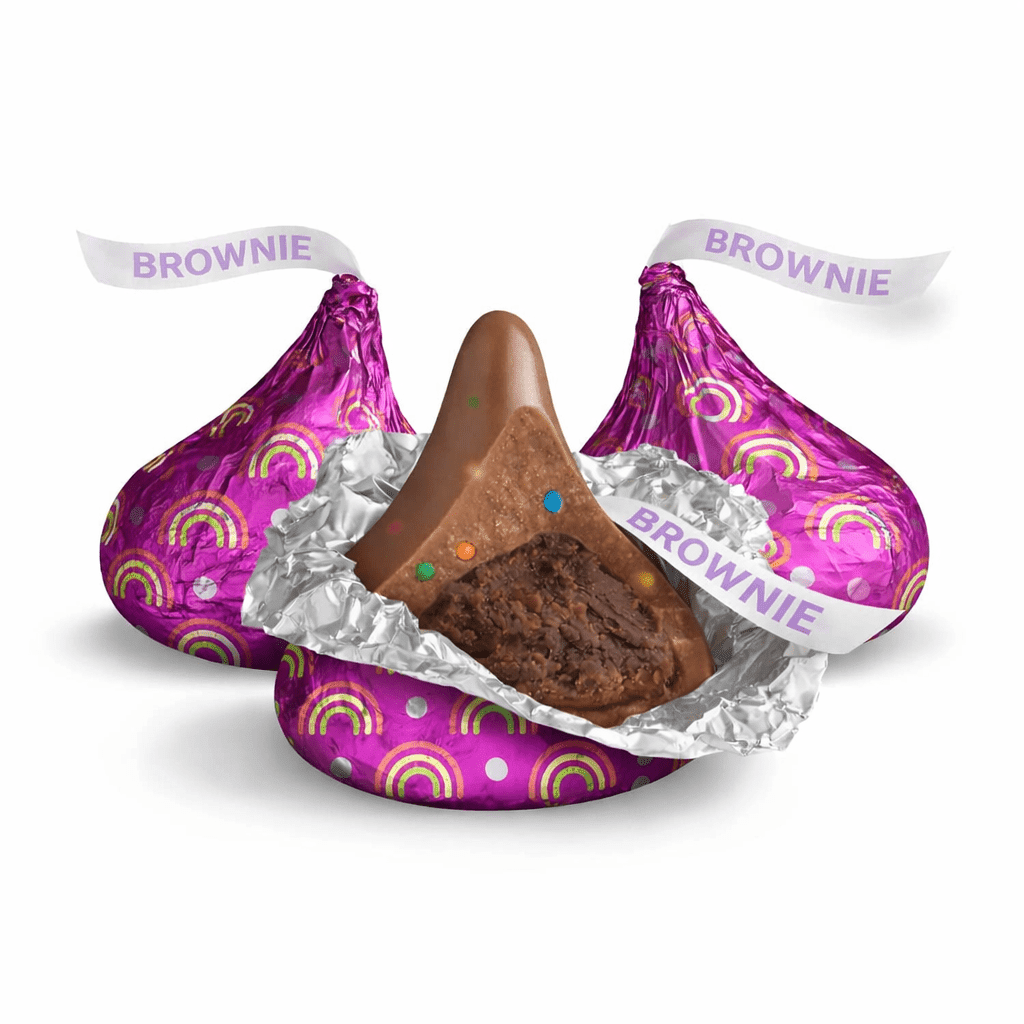 Hershey's Kisses Rainbow Brownie Flavored Candy - 25 lb