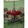 thumbnail image 4 of Outdoor Tablecloths with Umbrella Hole & Zipper, Red Plants Texture 54x54 Inch Square Tablecloths, Vintage Country Trees Pattern Waterproof Table Cloth, Patio/Pool/Picnic Table Covers, 4 of 8