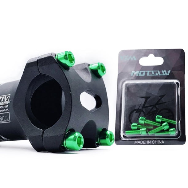 Accesorios para bicicletas Tornillos de vástago para bicicleta M5x18mm Tornillos de cabeza Allen para MTB con arandela verde 6 uds. Barbie Nuevos Originales