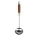 thumbnail image 1 of Cuchara de cocina de acero inoxidable de madera de peral - Espátula ranurada de acero inoxidable 304 con mango largo de madera, utensilio de cocina multiusos para cocinar, servir, voltear, duradero y, 1 of 4
