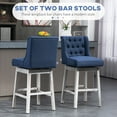 thumbnail image 3 of HOMCOM Bar Height Bar Stools Set of 2, 180 Swivel Kitchen Island Stool, 3 of 9