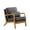 Gray-Linen, variant on Corduroy Mid Century Modern Accent Chair w/ Wood Frame&Pillow for Living Room, Pink