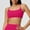 B_ Red, variant on SMihono Fashion Womens High Impact Sports Yoga Bra for Women Seamless Cami Longline Bra - Round Neck Workout Racerback Tank Top Blue 4
