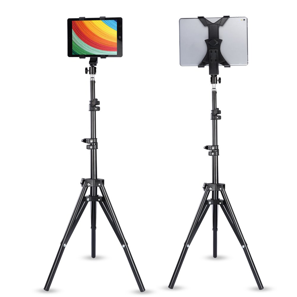 TSV Tablet Tripod Stand, Universal Retractable Adjustable Tablet Stand