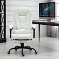thumbnail image 2 of Ergonomic Massage Office Chair with Adjustable Lumbar Support and Recline, White, 2 of 15