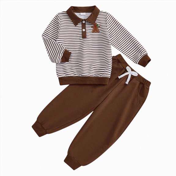 Nwiuh Baby Girl Clothes Infant Toddler Girls Fall Winter Outfits Sweatshirts Clothing Set 3 6 12 18 24 Month 2T 3T (Coffee, 2-3 Years)