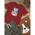 thumbnail image 3 of Cute Cat And Tiger Stack T-Shirt Toddler -Image by Shutterstock,  4 Toddler, 3 of 4