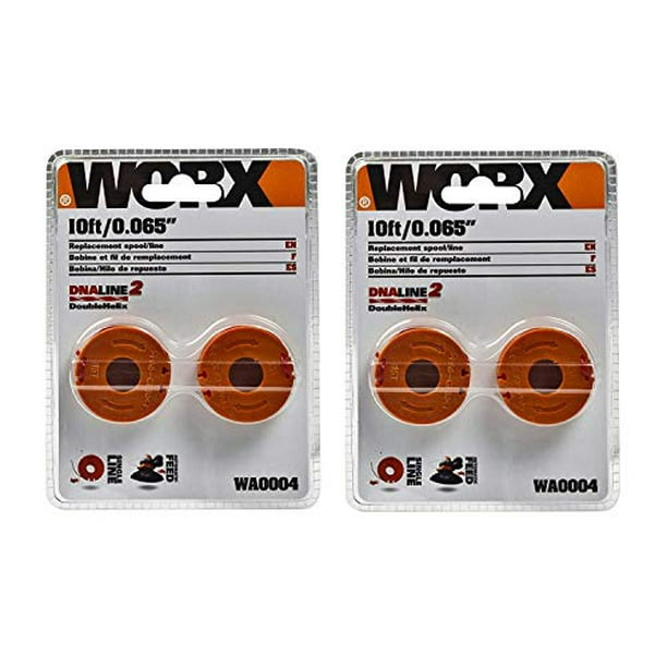 Worx 4 Pack WA0004 10 Foot Trimmer Spool Line for WG150 WA0004