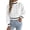 White, variant on Women Long Sleeve Turtleneck Solid Waist Defined Loose Stylish Knit Pullover Sweater