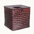 thumbnail image 3 of Caja de pañuelos faciales de papel cuadrada tejida moderna - para baño café, 3 of 7