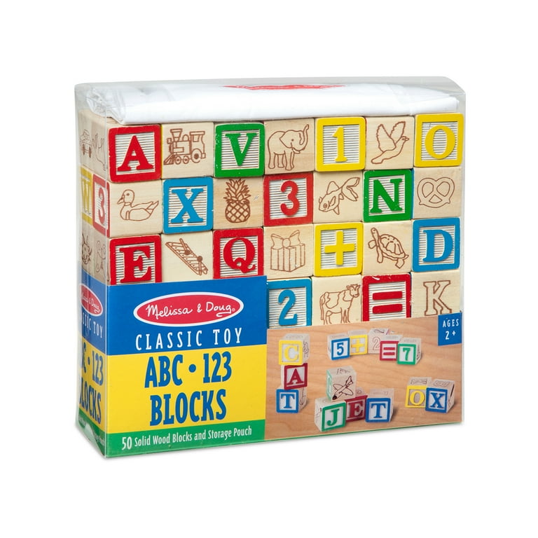 Melissa and doug alphabet blocks on sale