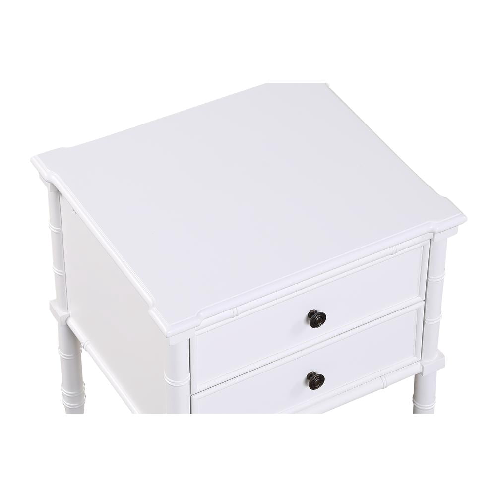 Comfort Pointe Ellison 2 Drawer Nightstand - White