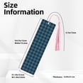 thumbnail image 3 of Kdxio Blue Black Plaid Print Metal Tassel Bookmarks,Perfect Gift for Art Lovers and Bookworms Metal Bookmarks for Women, 3 of 8