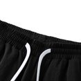 thumbnail image 6 of FRSASU Men's Casual Hip Hop Pants Solid Color Loose Fit Elastic Waist Drawstring Straight Wide Leg Pant Black, 6 of 9