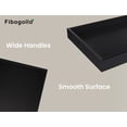 thumbnail image 4 of Fibogollo  Bamboo Set of 2 Serving Tray with Handles,Decorative Trays Platter,Breakfast Tray in Bed,Food Drinks Tray for Eating,Working,Storing(Black), 4 of 6