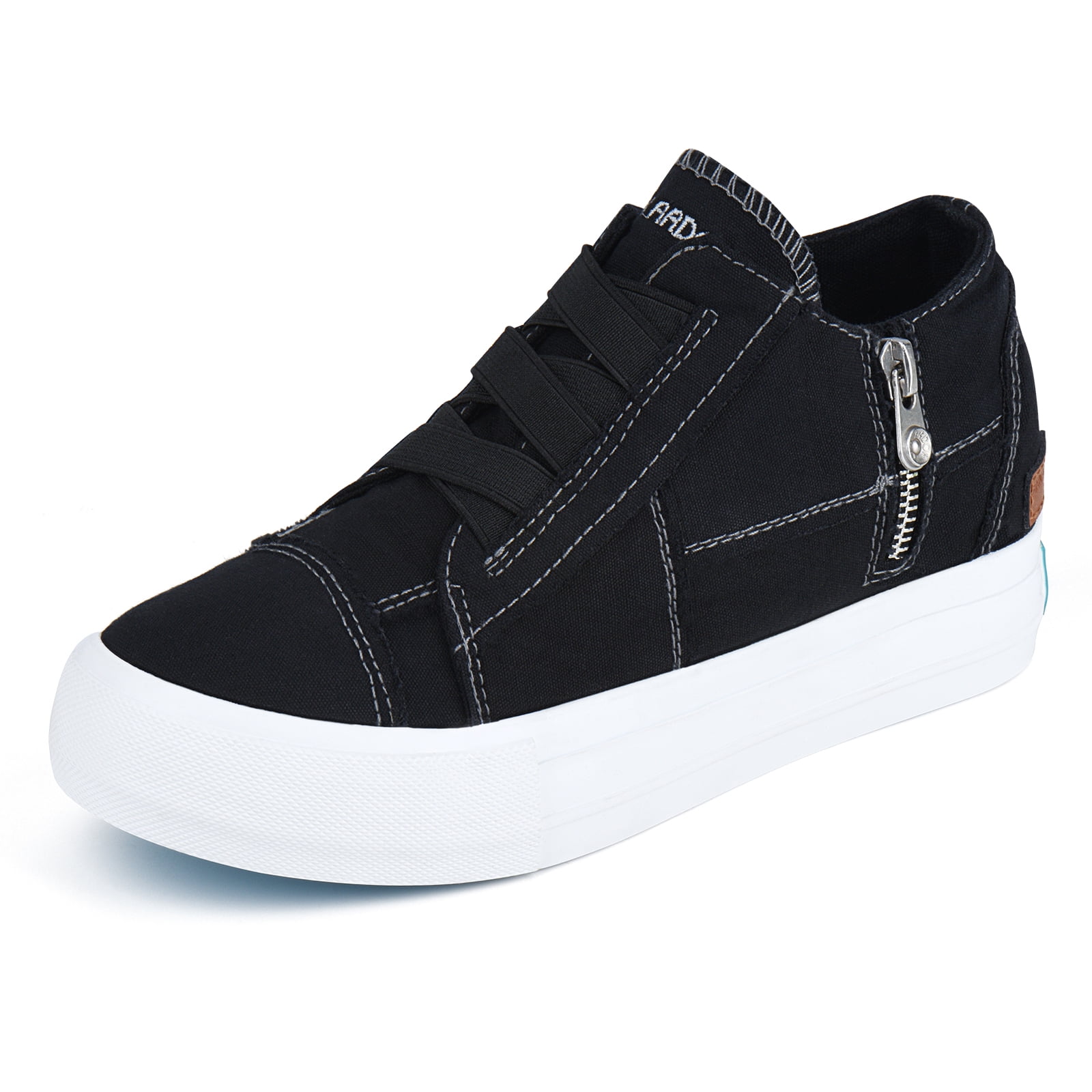 JENN ARDOR - JENN ARDOR Womens Wedge Sneakers Hidden Platform Shoes Booties Closed Toe Slip-on 