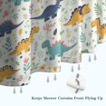 thumbnail image 6 of LightColor Dinosaurs Floral Pattern Shower Curtain 36"x72" ,Bathroom Decorative Shower Curtains Set with 12 Hooks,Modern Waterproof Washable Shower Curtain, 6 of 6