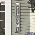 thumbnail image 4 of My Word! Welcome Grey W/ White Border Welcome Sign and porch leaner for Front Porch, Yard, Deck, Patio, or Wall - Indoor Outdoor Decorative Farmhouse Rustic Vertical Home Decor 8"x46.5", 4 of 5