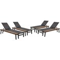 thumbnail image 1 of Noble House Waterloo Outdoor Mesh Aluminum Lounge Side Table (Set of 4) Gray, 1 of 26