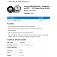 thumbnail image 2 of Accessory Belt Tensioner - Compatible with 2011 - 2021 Dodge Charger 3.6L V6 2012 2013 2014 2015 2016 2017 2018 2019 2020, 2 of 2