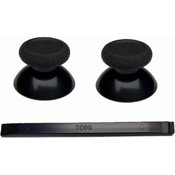 Trousse de Remplacement de Capuchon de Joystick VR pour Manettes Meta Oculus Quest 2 et Quest 3S - 2 Couvre-Thumbstick à Tête de Champignon avec Ensemble d'Accessoires d'Outil de Levage Noir
