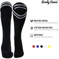 thumbnail image 3 of Lovely Annie Boys' 1 Pair Knee High Sports Socks for Baseball/Soccer/Lacrosse 002 S Black, 3 of 5
