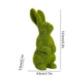 thumbnail image 4 of Yhmxh Easter Bunny Decorations, Resin Moss Bunny Figurines Green Faux Flocked Rabbit for Easter Decor Small Decorative Rabbit Statues for Easter Party Favors Gifts, Spring Tabletop Centerpiece, 4 of 7