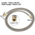 thumbnail image 4 of Unique Bargains Stainless Steel 10cm Air Chuck Inflator Compressor Pump Extension Hose for Car Motorbike Quick Connect, 4 of 7
